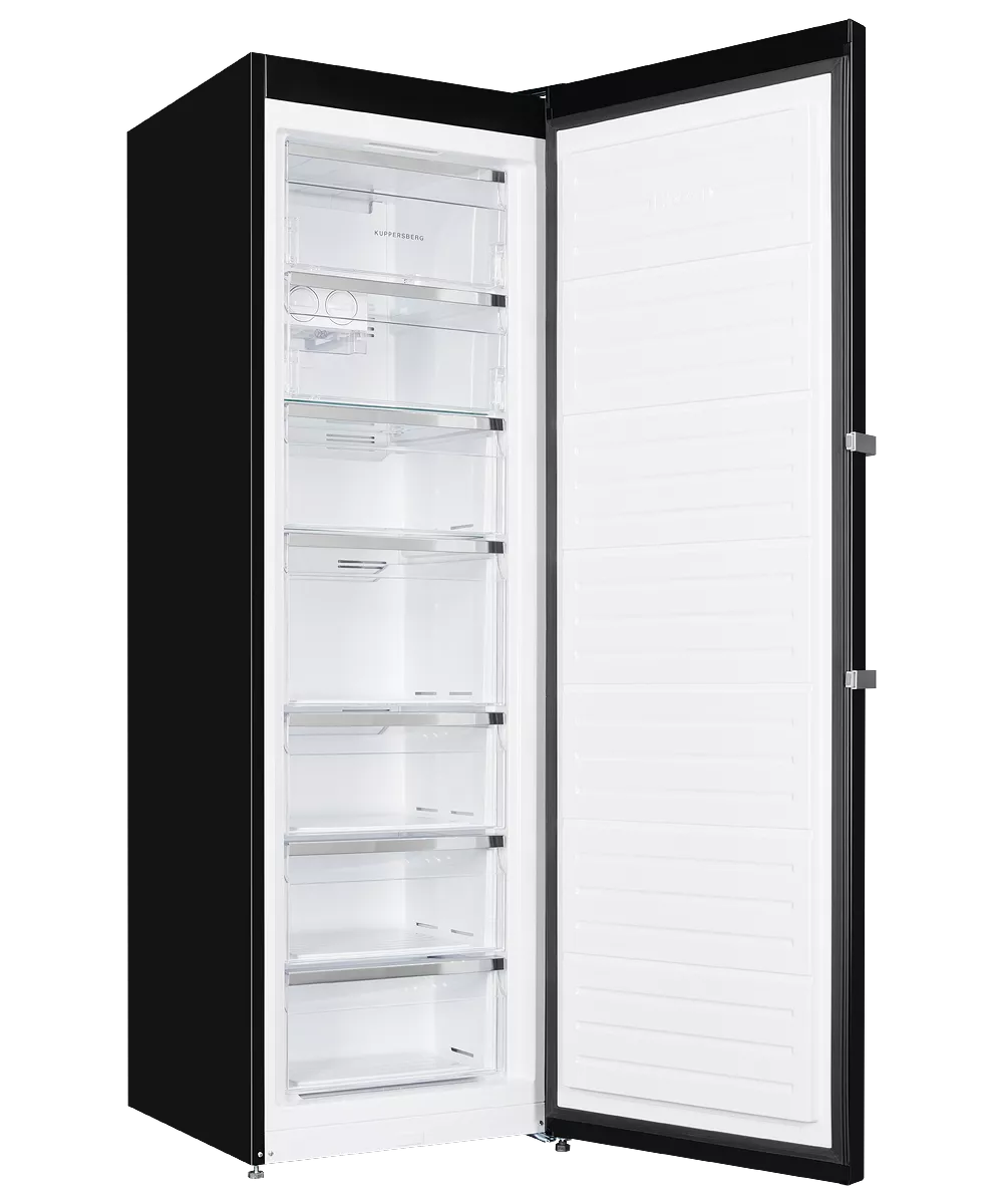 Холодильник Kuppersberg NRS186BK вид сбоку открытый