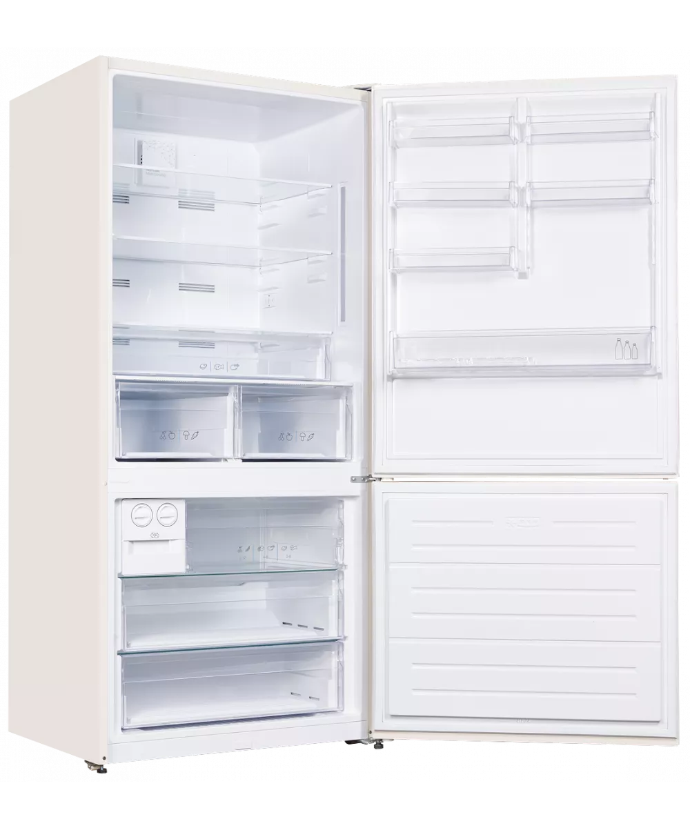 Холодильник Kuppersberg NRV1867BE вид сбоку открытый
