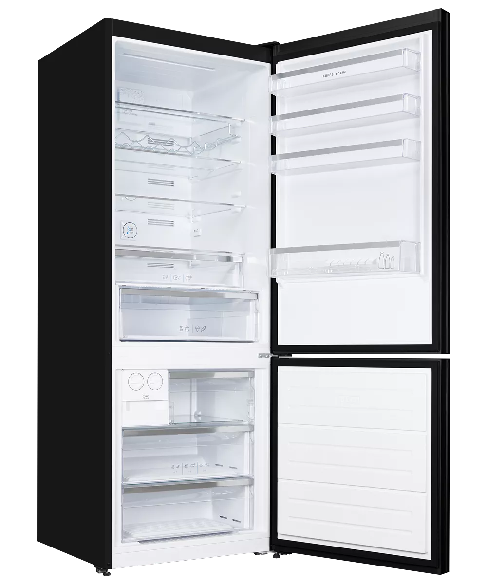 Холодильник Kuppersberg NRV192BG вид сбоку открытый