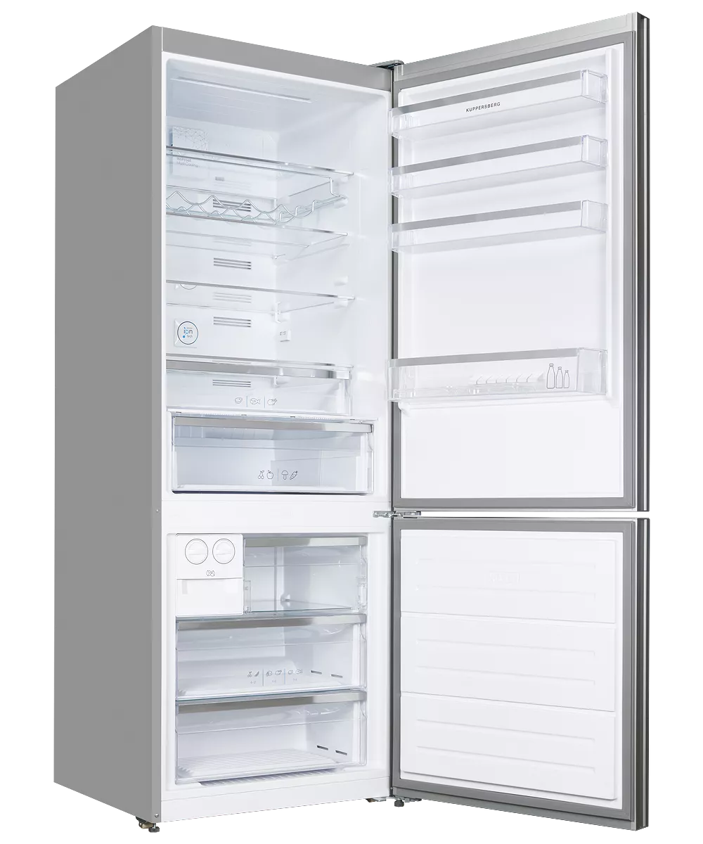 Холодильник Kuppersberg NRV192WG вид сбоку открытый