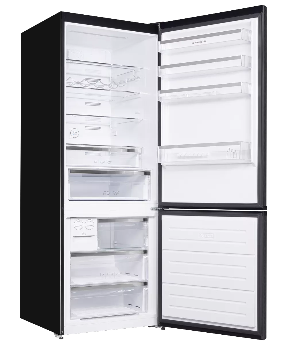 Холодильник Kuppersberg NRV192X вид сбоку открытый